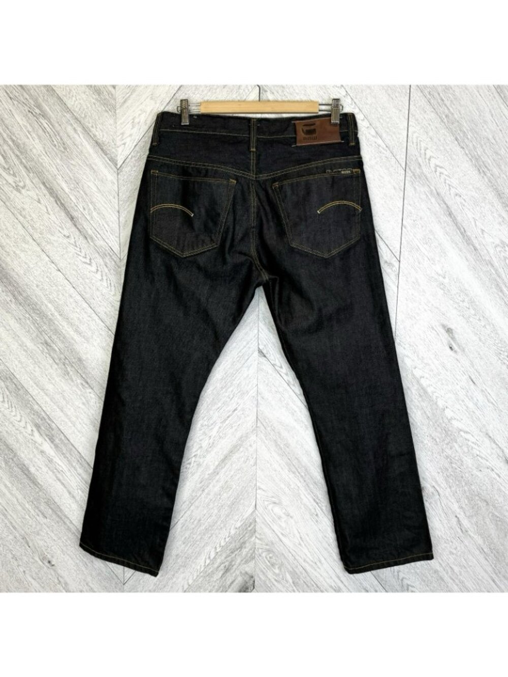 G-Star Raw 3301 Denim Jeans Mens Size 34x29 Straight Leg Button Fly Italy - Picture 5 of 7